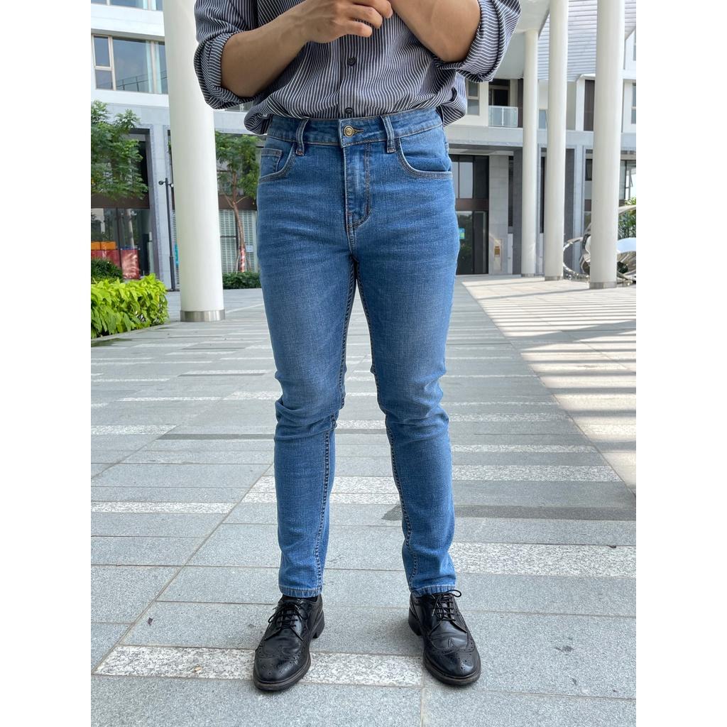 Quần Jeans Nam ống suông ôm MWID001M ALE JEANS - Xanh trung