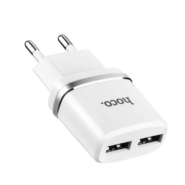 Bộ cáp và cốc sạc Hoco C12 2.4A - cổng microUSB (trắng) - Hàng Chính Hãng