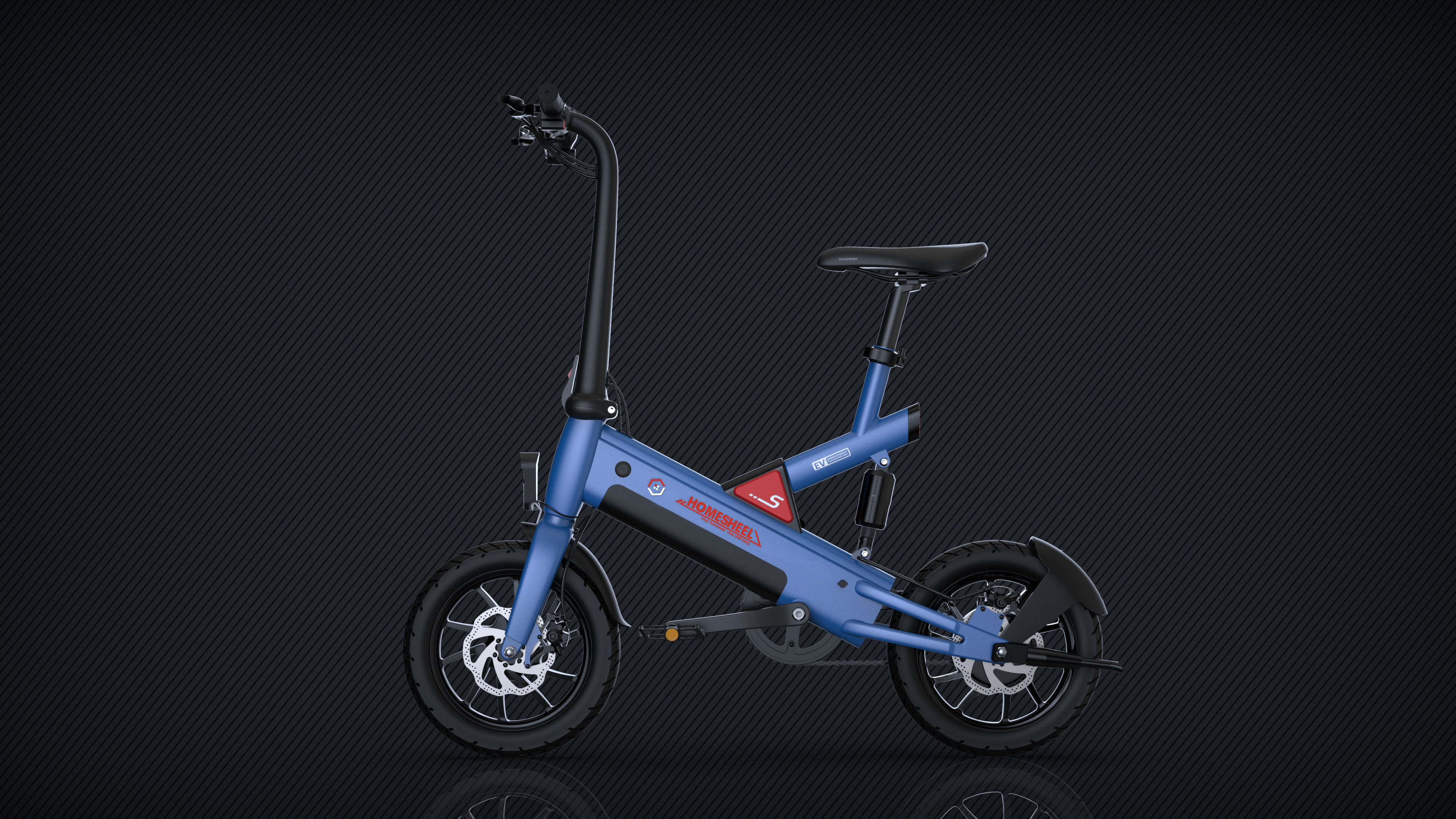 Xe đạp điện trợ lực thông minh Homesheel T6_10Ah Phiên bản mới nhất ( Màu Xanh đen)