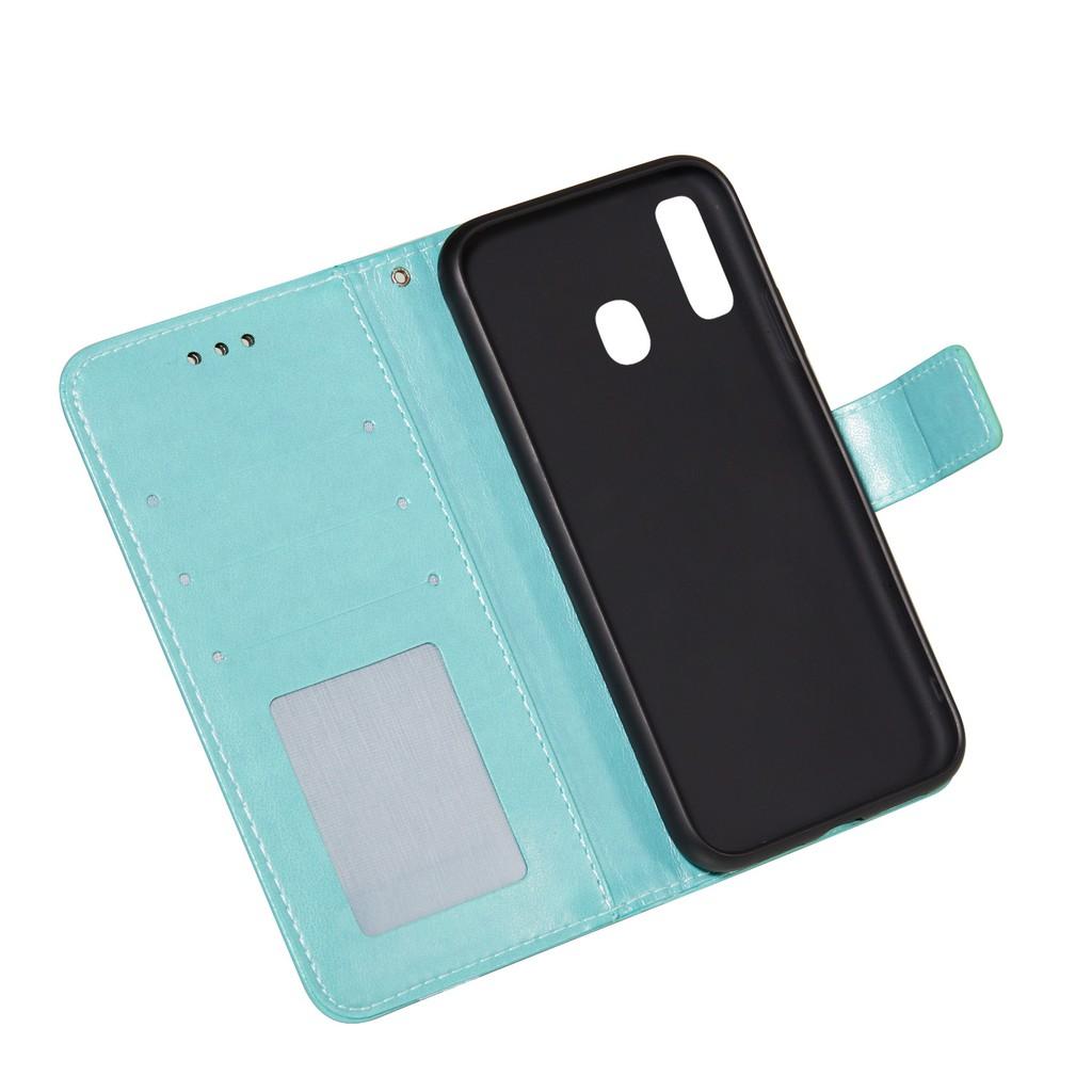 Bao da điện thoại nắp lật PU mềm có ngăn đựng thẻ cho Samsung Galaxy A70 A50 A40 A30 A20 A10 A20E A70E M01