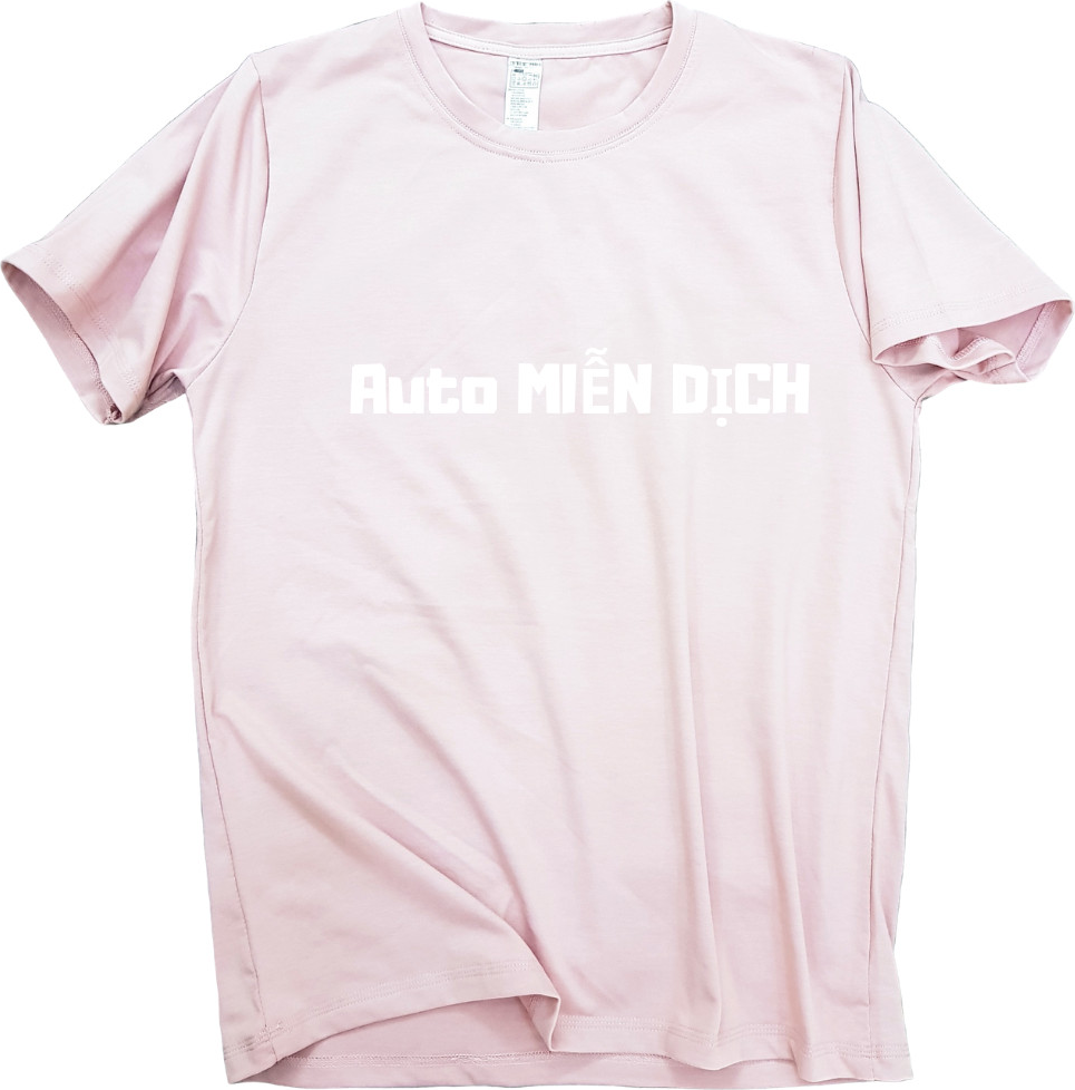 Áo thun nam nữ 80% Cotton Pink11