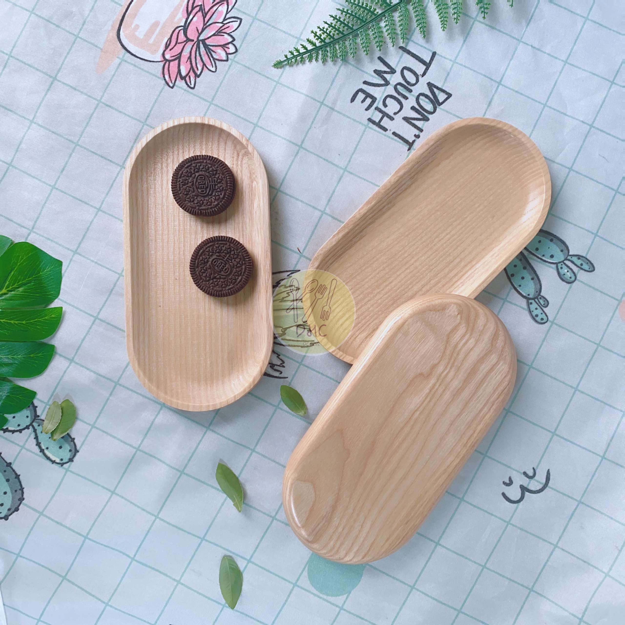 Khay Oval gỗ Tần Bì nguyên khối I Khay gỗ đựng đồ ăn ,Decor trưng bày, chụp hình sản phẩm