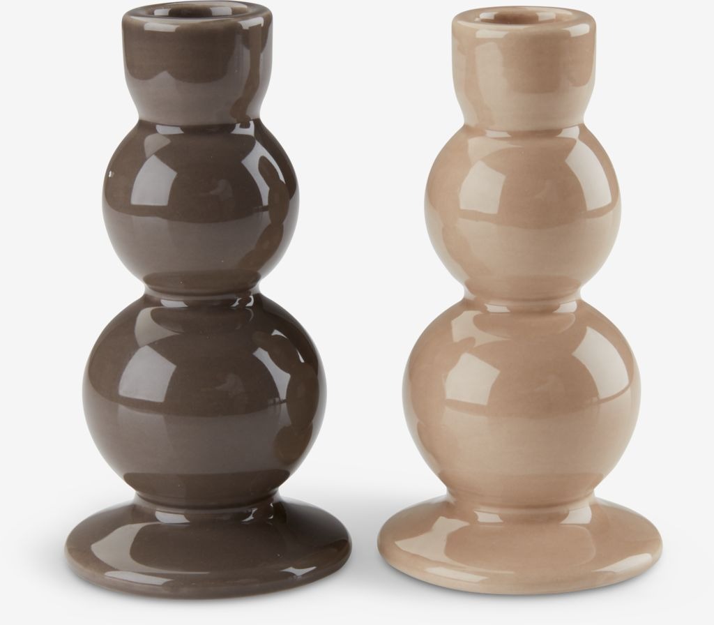 Chân nến | JYSK Andreas | gốm dolomite | nhiều màu | DK7xC13cm