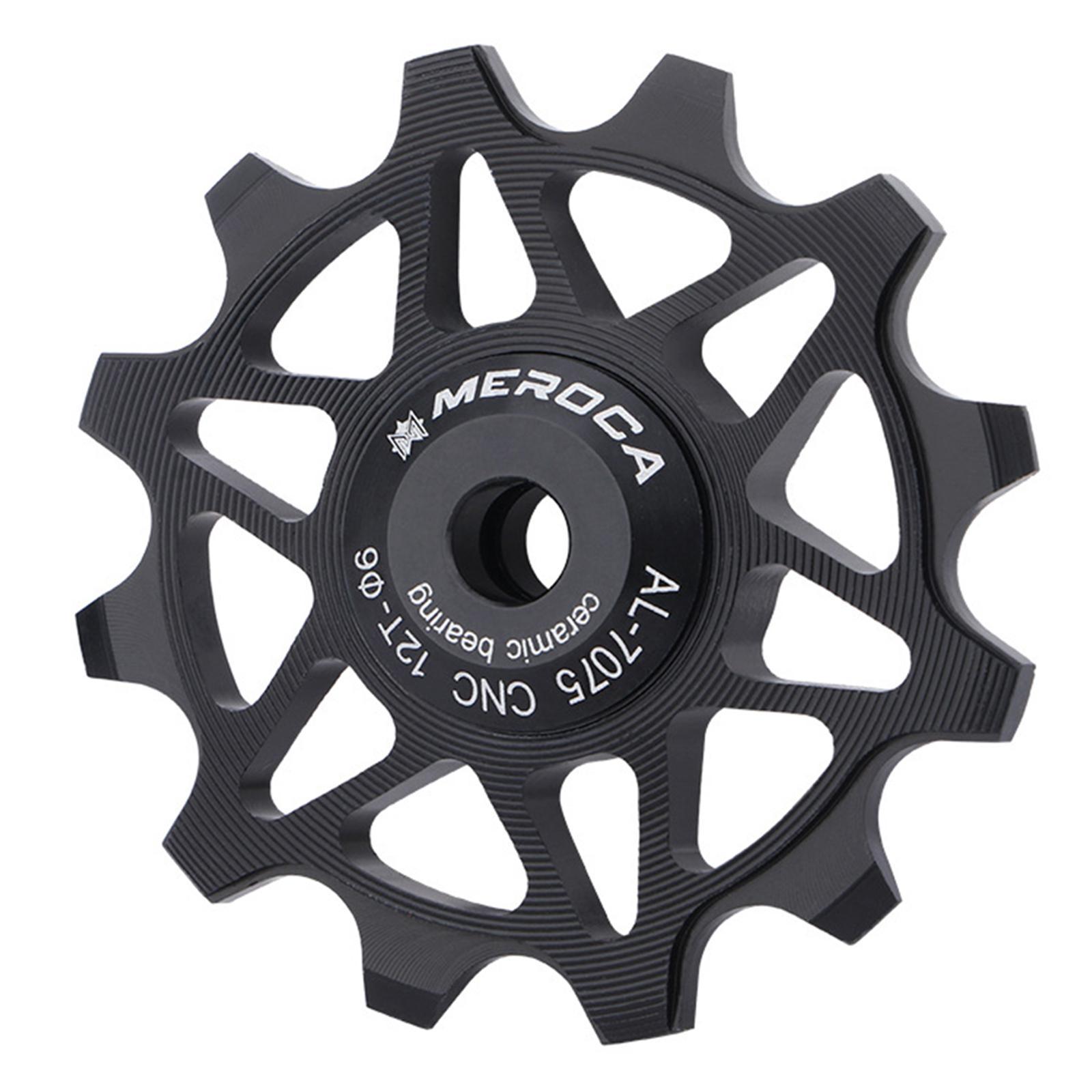 Rear Derailleur Pulleys Bike Guide Roller Wheel 12T Black