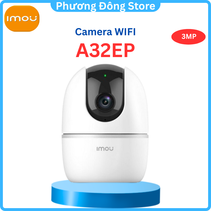 Camera wifi Imou A32EP Phân giải 3M, Hồng ngoại 10m, Đàm thoại 2 chiều, Phát hiện chuyển động, con người, và âm thanh - Hàng chính hãng