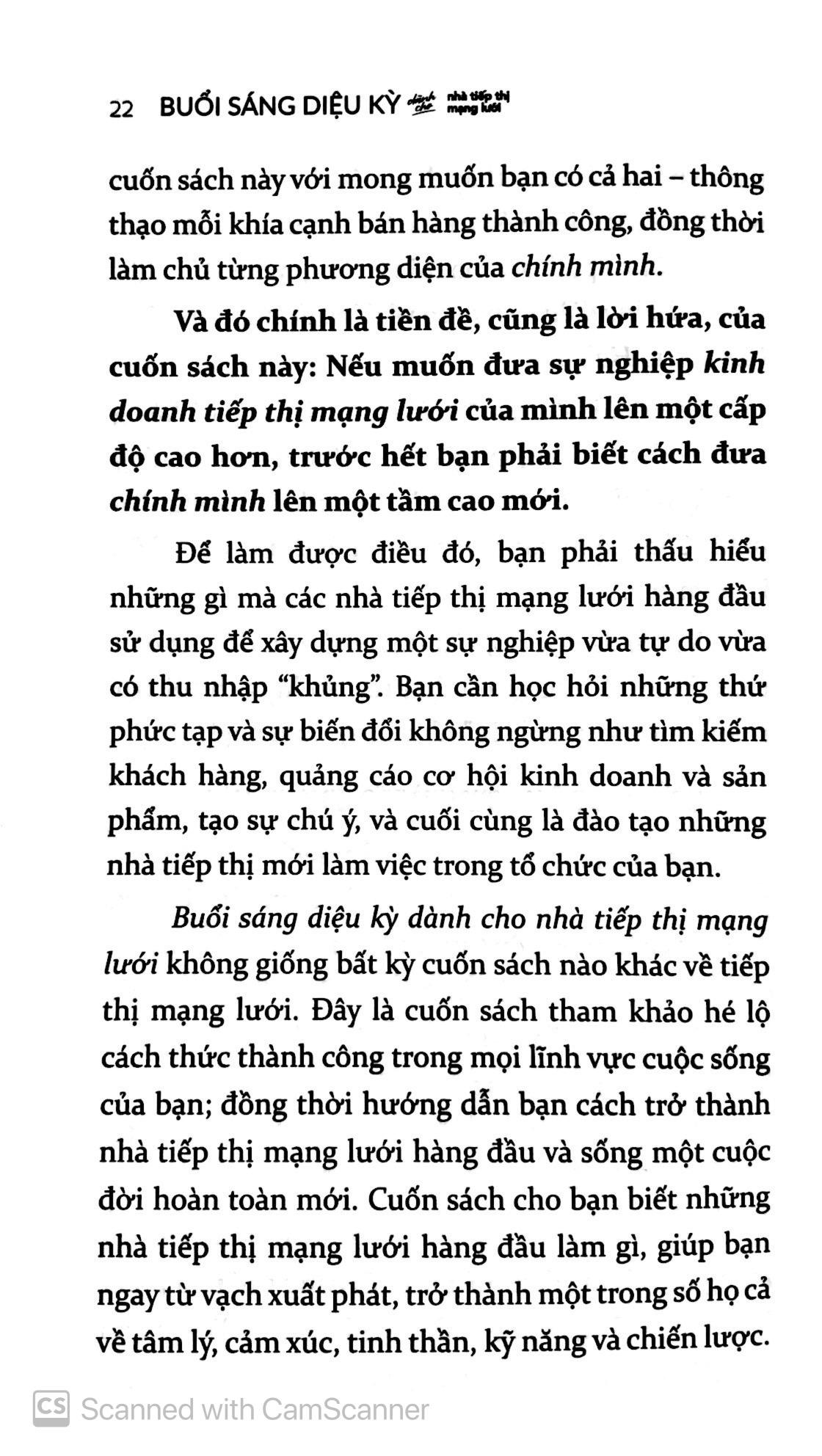 Sách Buổi Sáng Diệu Kỳ Dành Cho Nhà Tiếp Thị Mạng Lưới