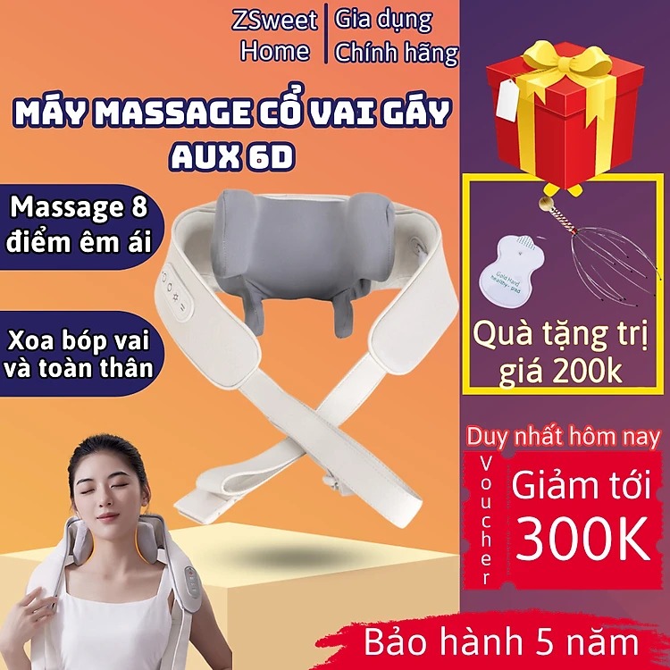 Máy massage cổ vai gáy chuyên sâu,máy massage cổ mô phỏng kỹ thuật massage số 8 giúp giảm đau nhức mỏi, trị liệu,xoa bóp