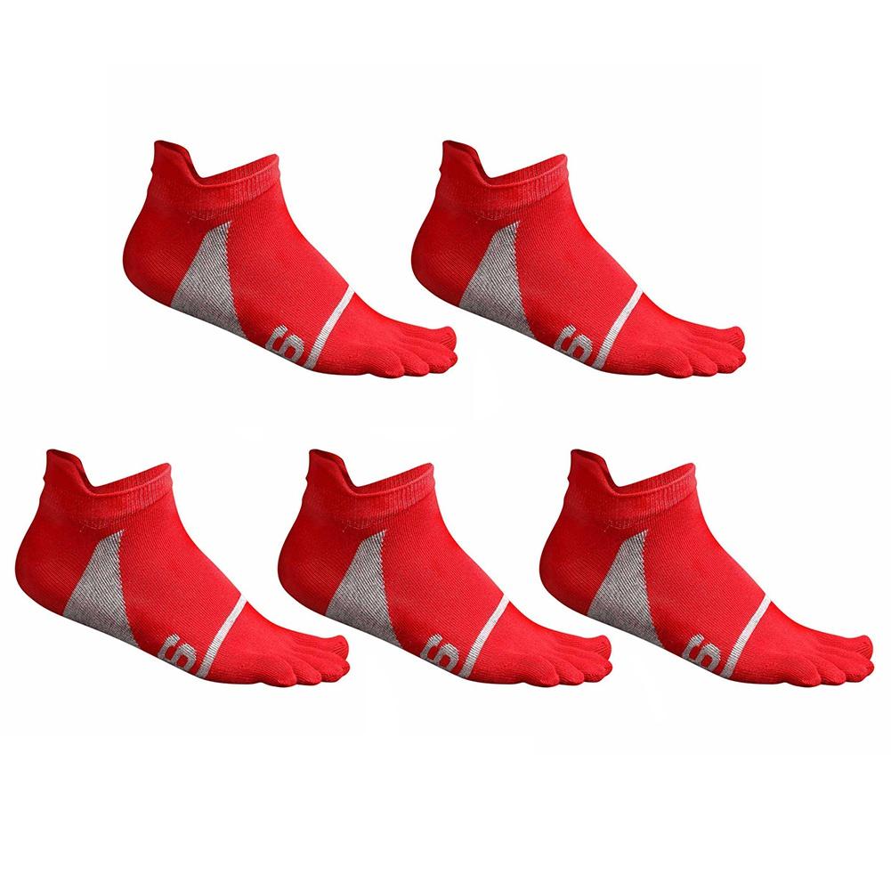 5 Đôi Nam Cotton Năm Ngón Tay Thể Thao Nữ Thấm Mồ Hôi Thoáng Khí Chia Ngón Vớ Chạy Bộ Ngoài Trời tất Color: B