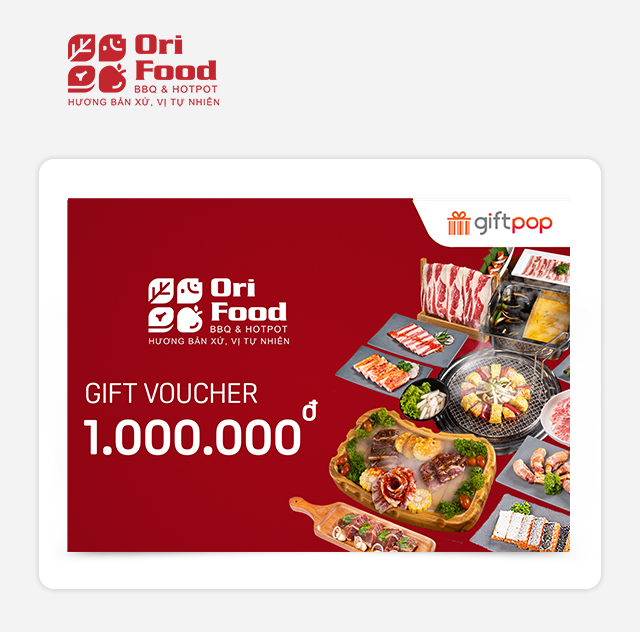 Evoucher Phiếu Quà Tặng Orifood BBQ & Hotpot 1000K