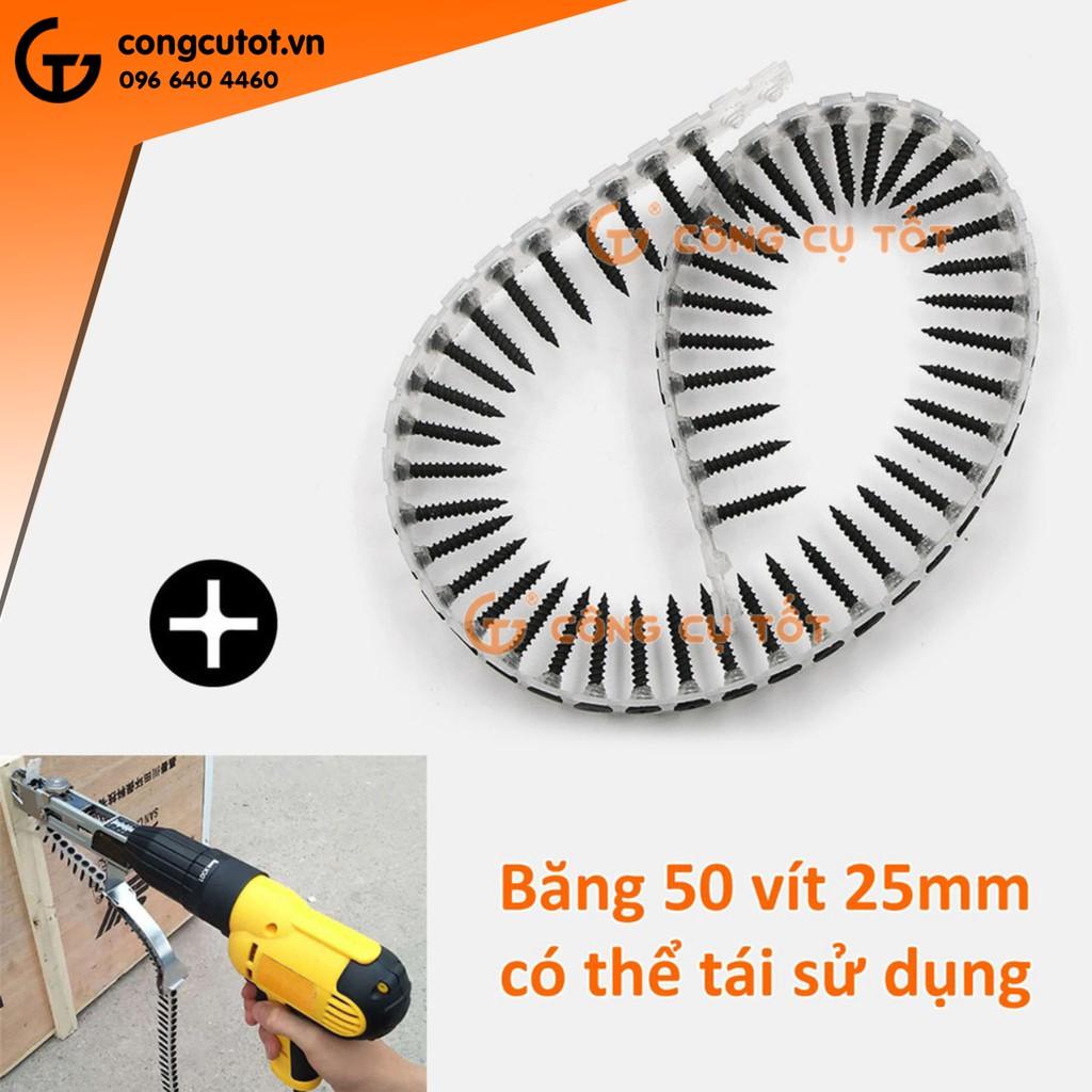 Băng vít 25mm có sẵn vít, có thể tái nạp vít cho máy bắt vít