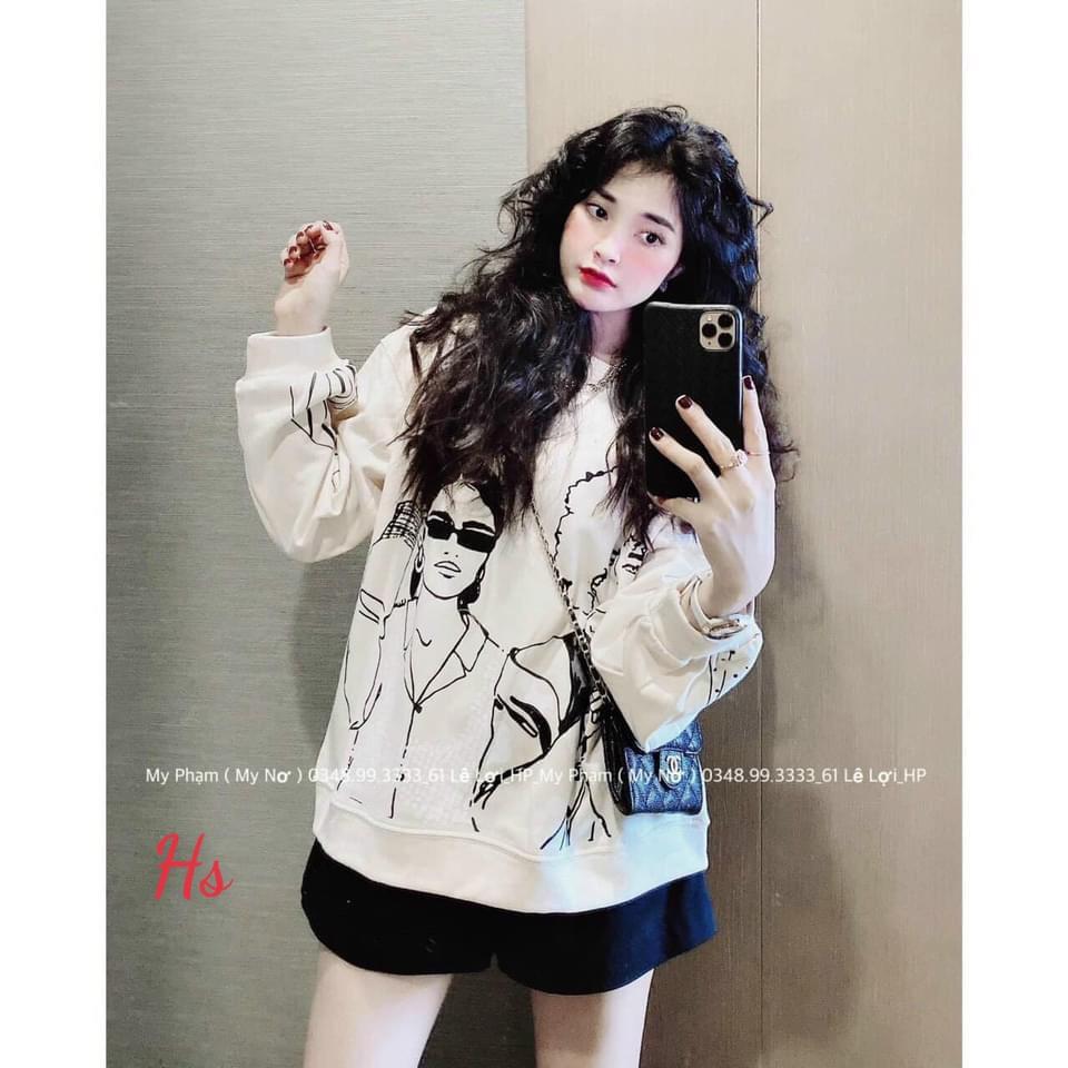 Áo nỉ sweater cô gái sành điệu