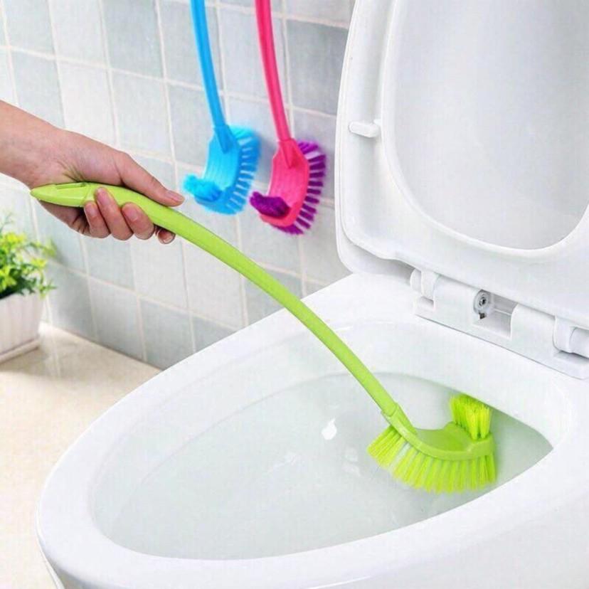 Chổi cọ bồn cầu, nhà vệ sinh toilet 2 đầu đa năng