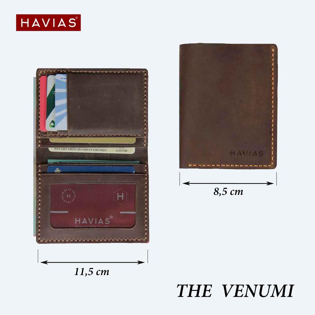 Ví Da đứng Venumi Handcrafted Wallet HAVIAS