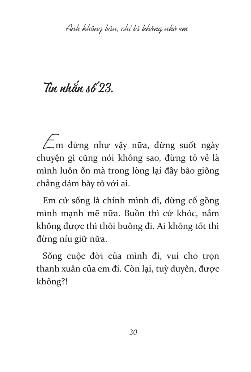 Anh Không Bận, Chỉ Là Không Nhớ Em _TIME