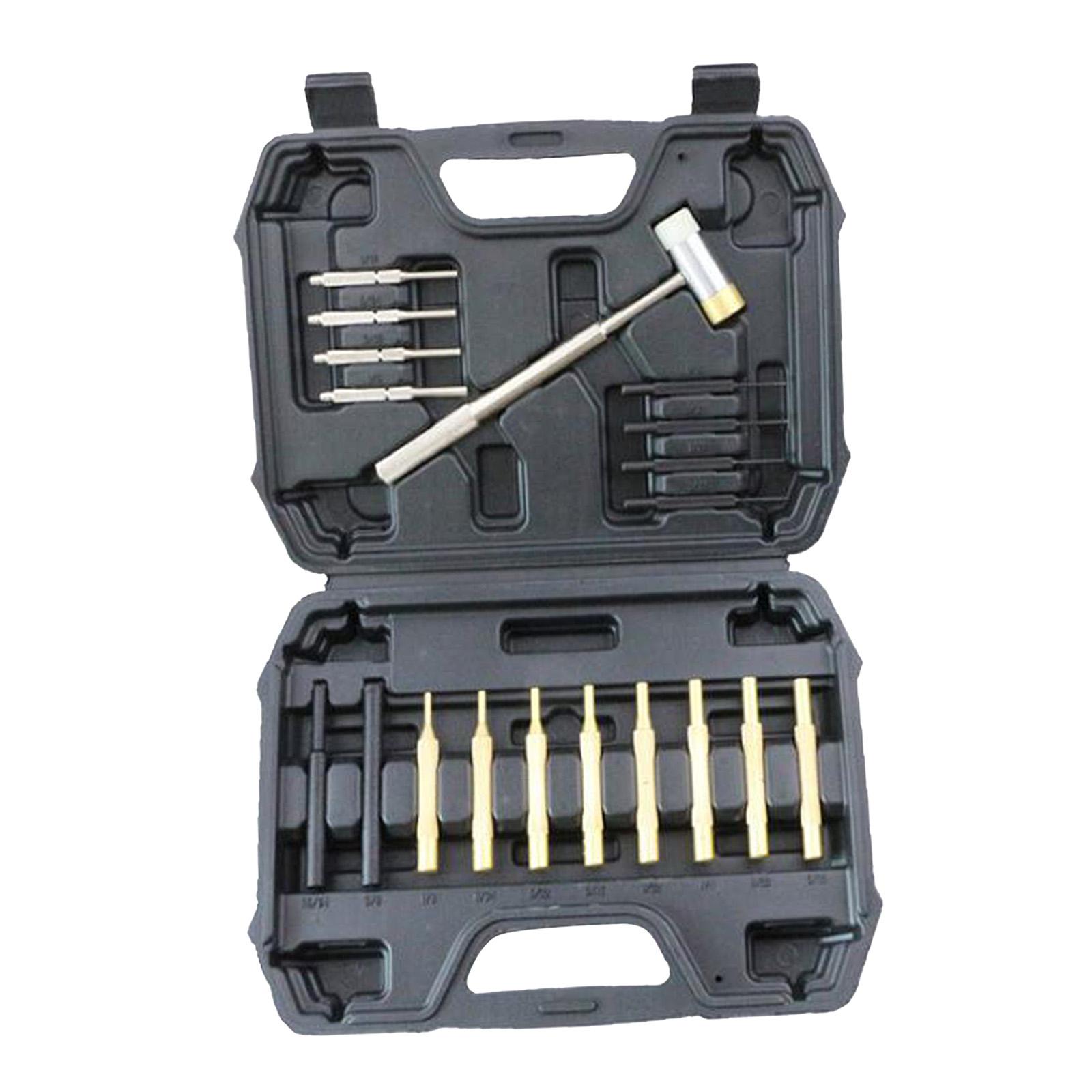 19Pieces Pin Punch Set Durable Easy and Safe to Use for Gunsmith/Repairs