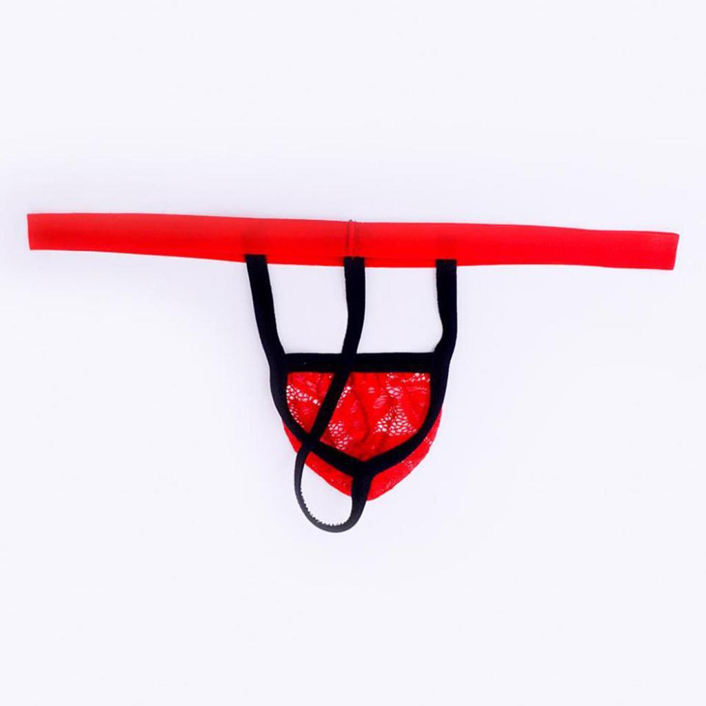 2-6pack Mens Sexy Mini Lace See-through Pouch G-string T-back Briefs Underwear
