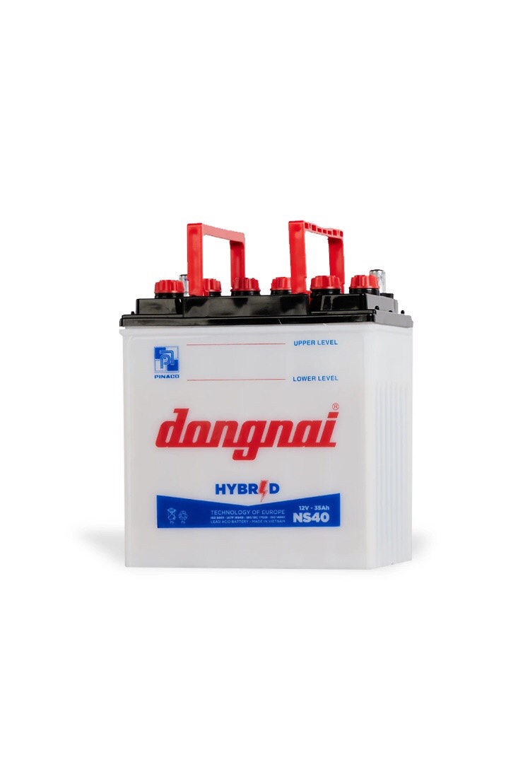ẮC QUY HYBRID NƯỚC 12V-35Ah tặng acid châm bình