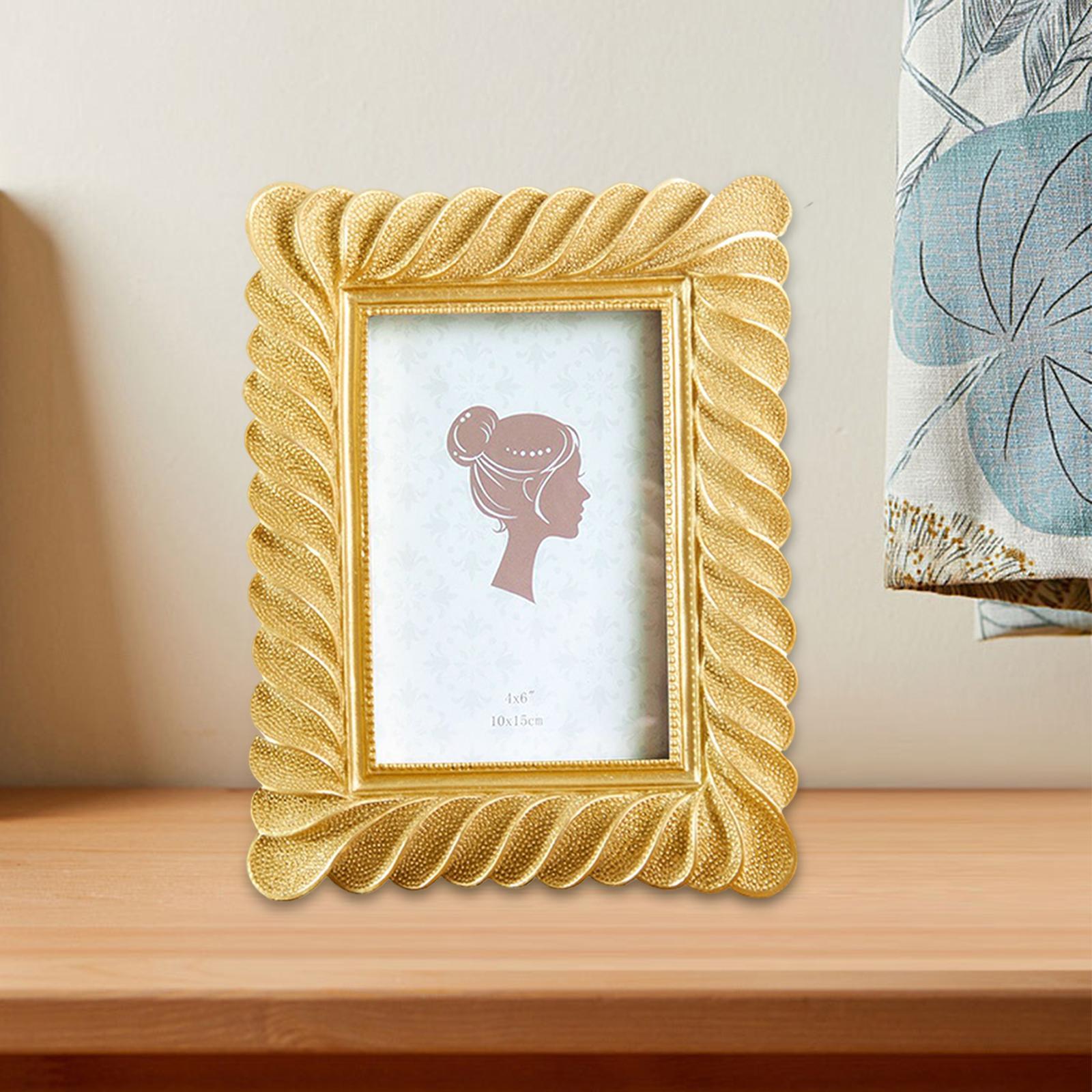 Carved Picture Holder Luxury Resin Photo Display Frame for Home