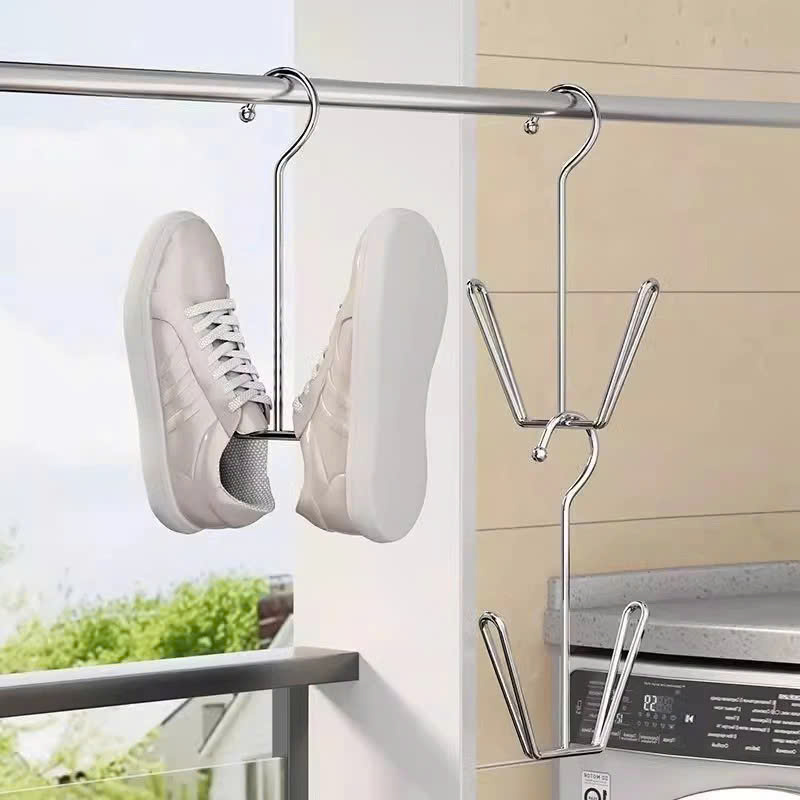 COMBO 2 Móc phơi giày dép, móc treo giày dép inox cứng cáp đa năng tiện lợi gọn gàng, tiết kiệm không gian