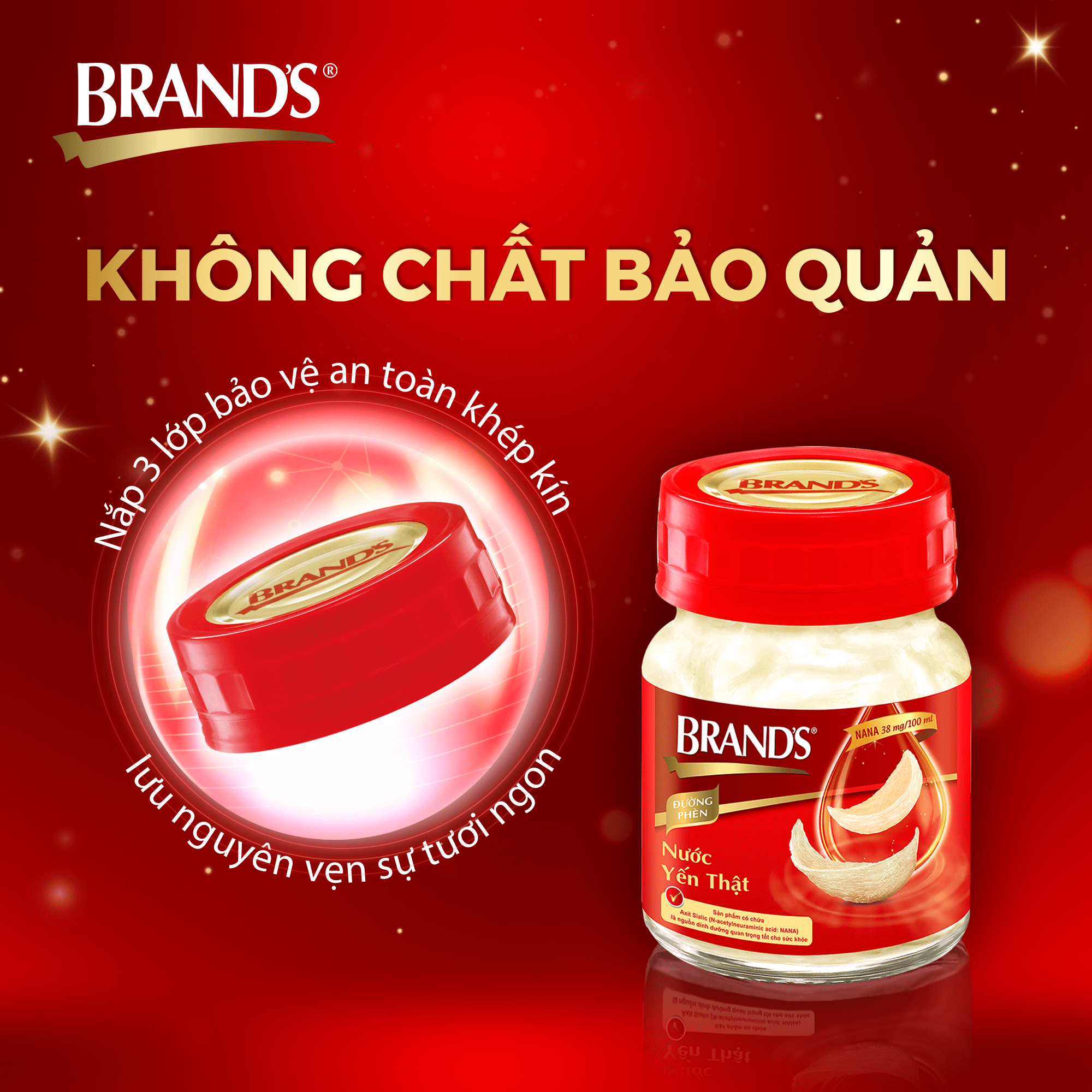Combo 5 Nước yến thật BRAND'S Không Đường