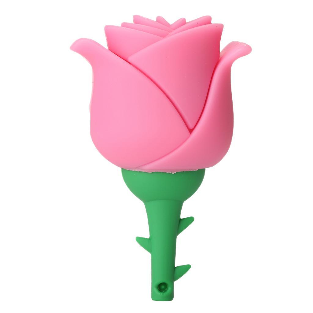 Rose Shape USB U Disk Drive Flash Memory Stick For PC Computer Pink