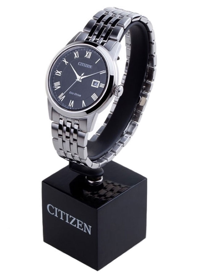 Đồng Hồ Nam Citizen Dây Thép Không Gỉ AW1230-51E - Mặt Đen