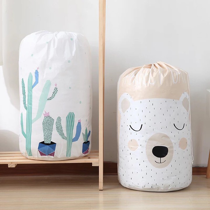 Túi đựng chăn màn quần áo cỡ lớn 135L Họa Tiết loại cao cấp chống ẩm mốc