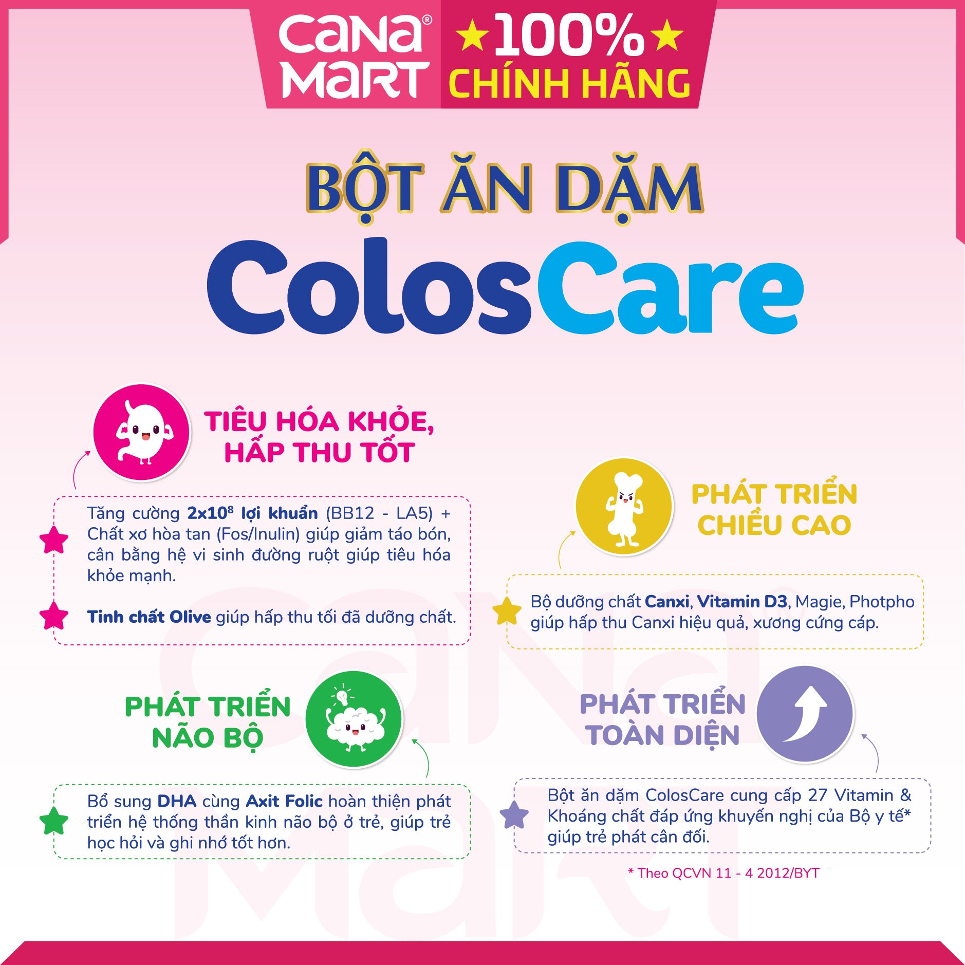 Bột ăn dặm tốt cho bé Nutricare Coloscare Bò - Đậu Hà lan - Ngô ngọt, sữa non IgG 24h