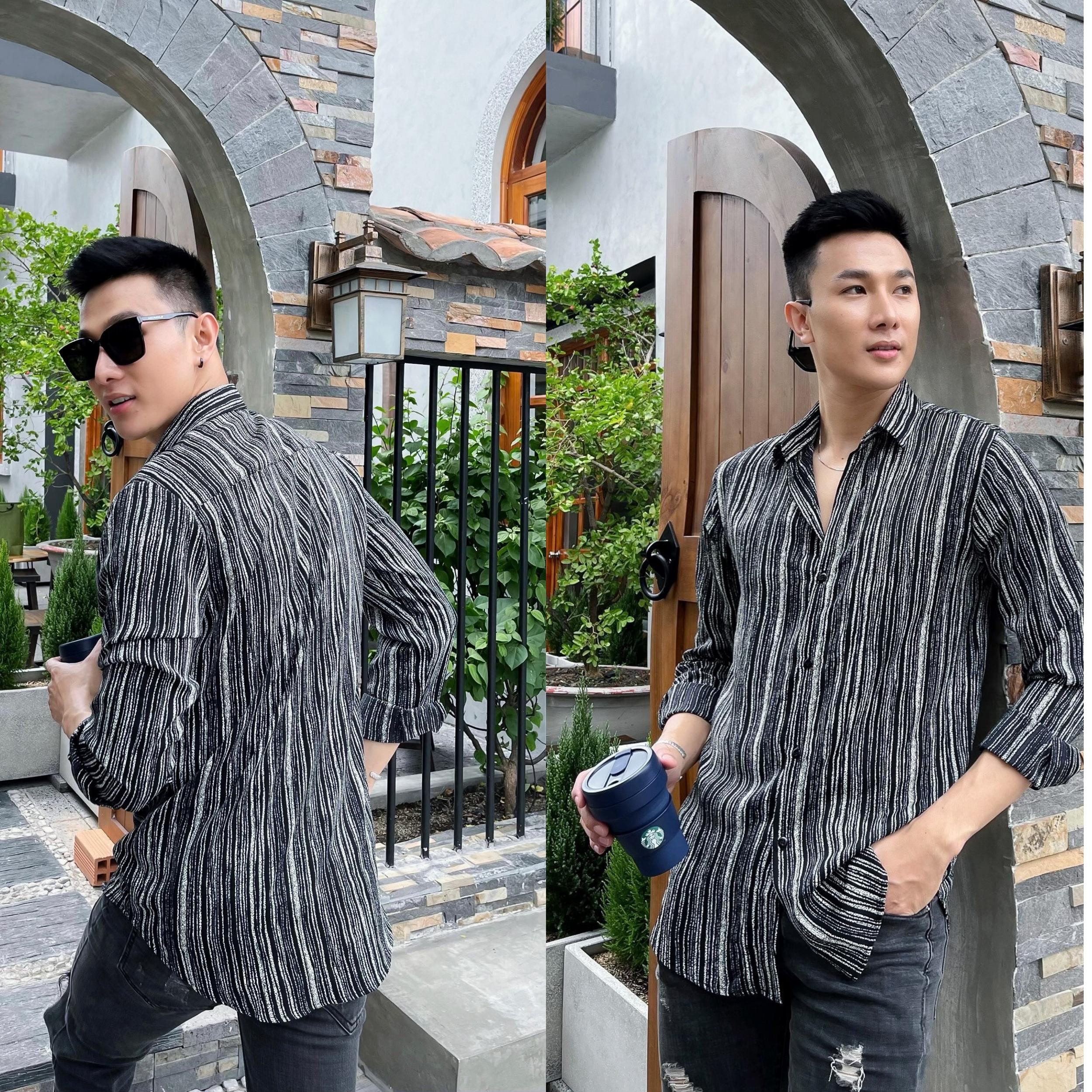 Áo sơ mi lụa form rộng họa tiết S1