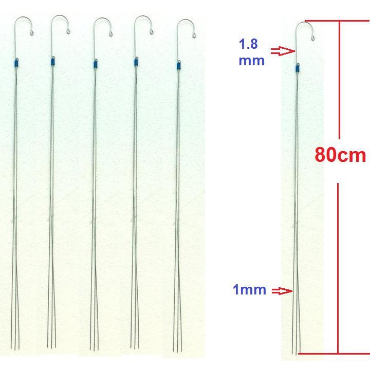 Set 50 móc kẽm ba dây dùng treo chậu hoa, phong lan dài 80cm