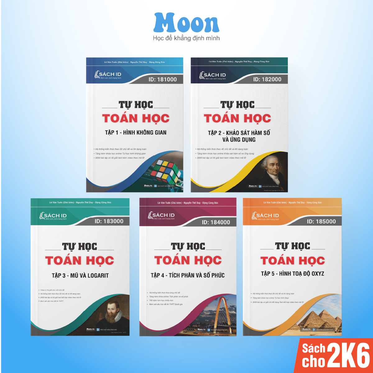 FULL Bộ sách toán ôn thi thpt quốc gia 2022 - Combo 05 sách