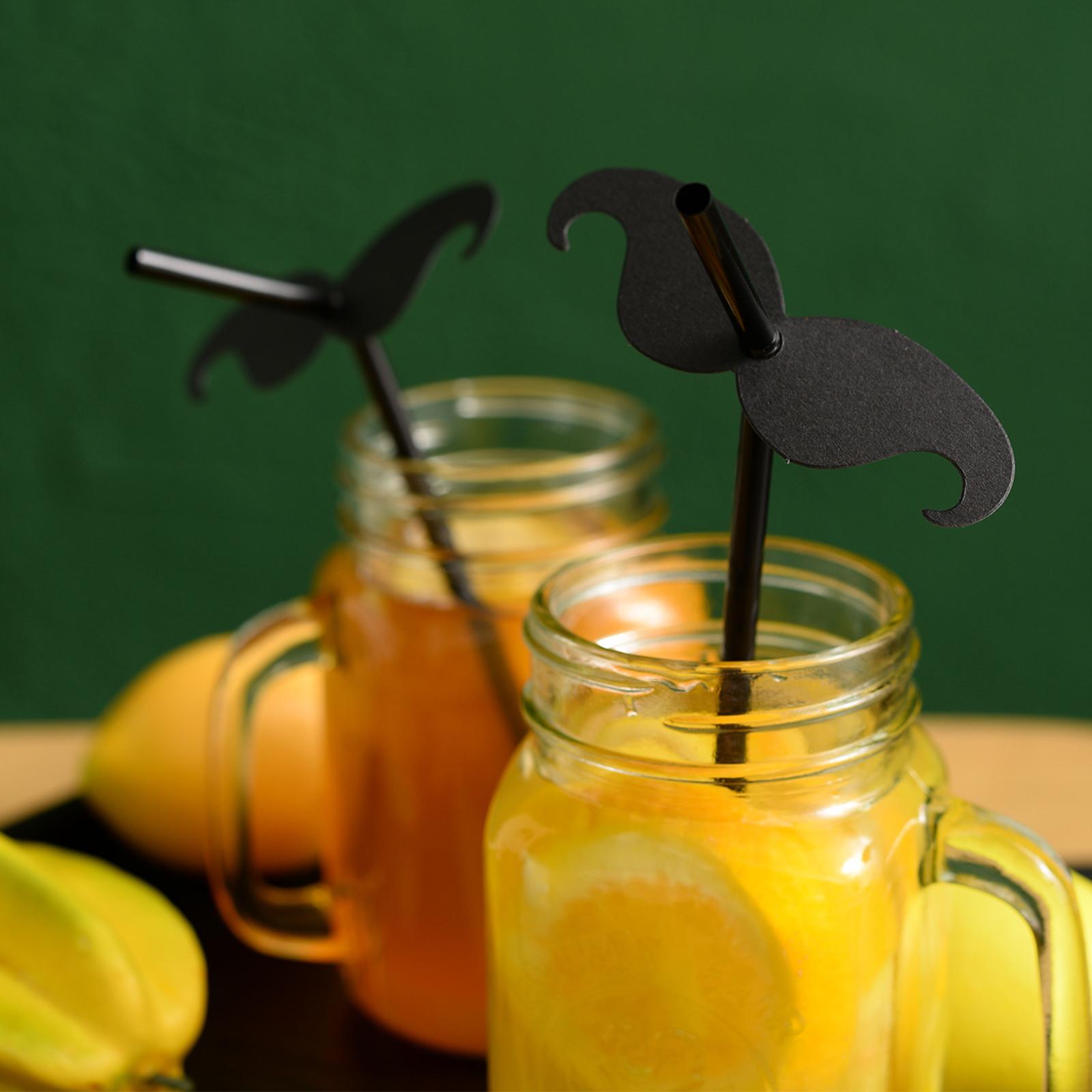 Set 10 Ống Hút Râu Uống Dùng Một Lần Trang Trí Cocktail