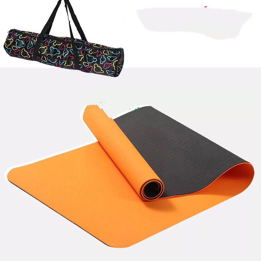 Thảm Yoga TPE 2 Lớp 6mm Cao Cấp + Tặng Kèm Túi Đựng Tiện Dụng