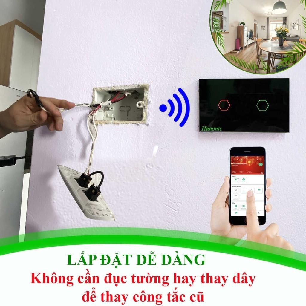 [KHÔNG ĐIỀU KHIỂN] Ổ Cắm Mặt Kính Hunonic Datic 2 Ổ Có Tiếp Địa