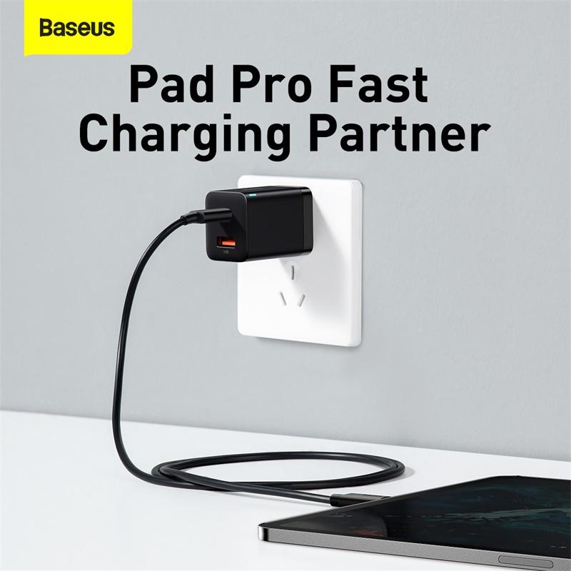 Baseus -BaseusMall VN Cốc sạc nhanh siêu nhỏ gọn Baseus Super Si Pro Quick Charger C+U 30W (Hàng chính hãng