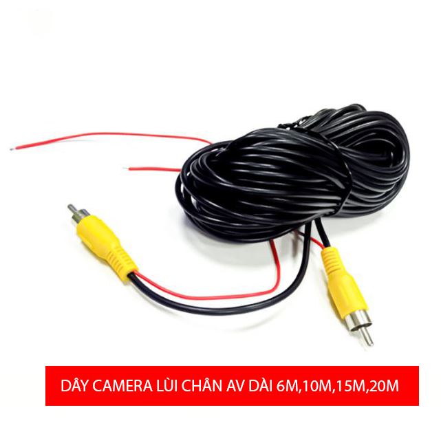 Dây camera lùi ô tô chân cắm AV chiều dài 6m,10m,15m,20m