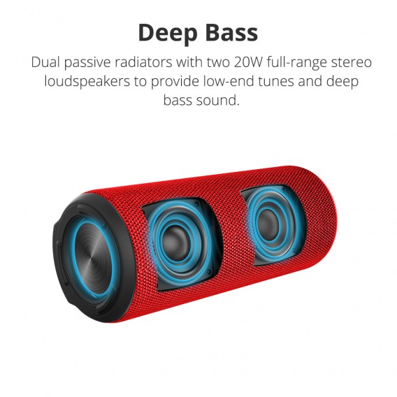 Loa bluetooth 5.0 ngoài trời, âm thanh vòm 360 độ, Bass sâu, Pin trâu Tronsmart Element T6 Plus - Hàng chính hãng