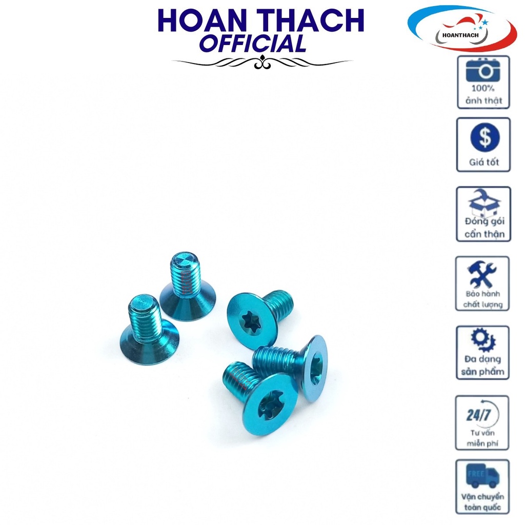 Ốc 6L10 Đầu Âm Xanh Lục Bảo dùng cho nhiều dòng xe SP016446 (giá 1 con)