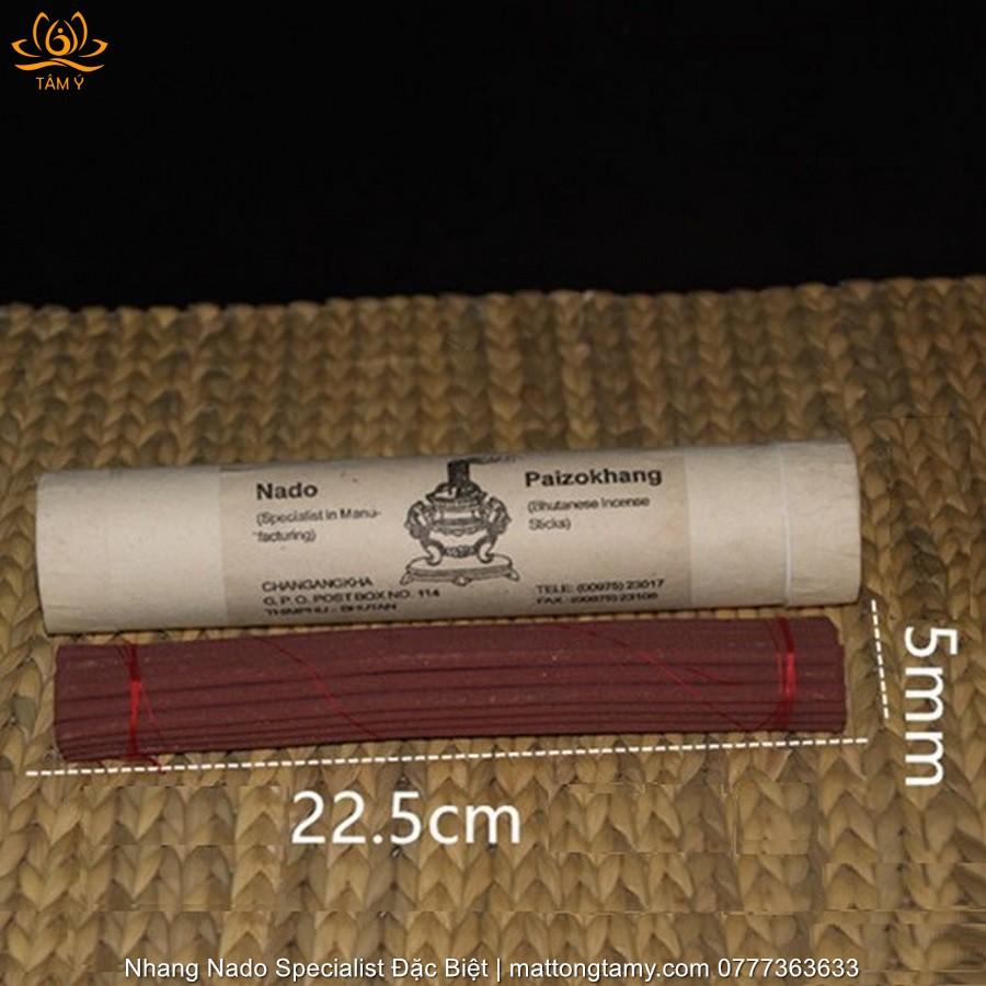 Nhang Bhutan Nado Poizokhang Specialist Đặc Biệt Và Nhang Nado Happiness Incense (Nado loại A) Đựng Trong Hộp Ống Tre