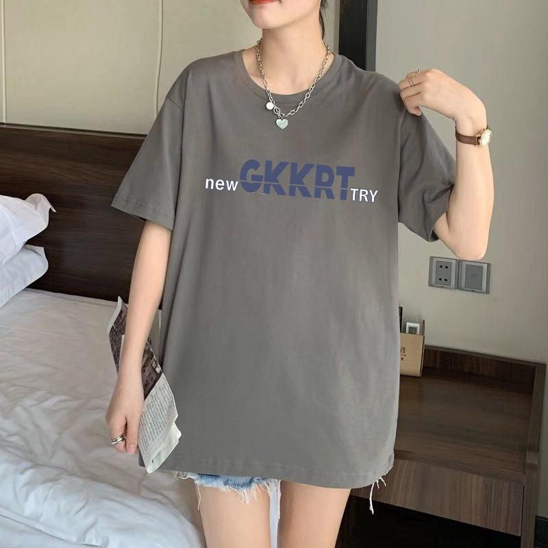 Áo phông tay lỡ form rộng unisex nam nữ thun teen cổ tròn oversize cotton giá rẻ basic đen trắng tee pull GKKRT