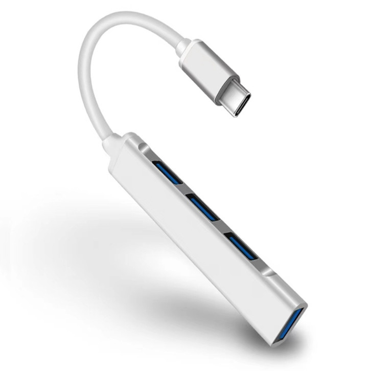 Bộ Chia Cổng Hub Type-C 4 Port ra USB 3.0 Chất Liệu Vỏ Nhôm Tốc Độ Truyền Tải Dữ Liệu Cao Hỗ Trợ Đa Nền Tảng