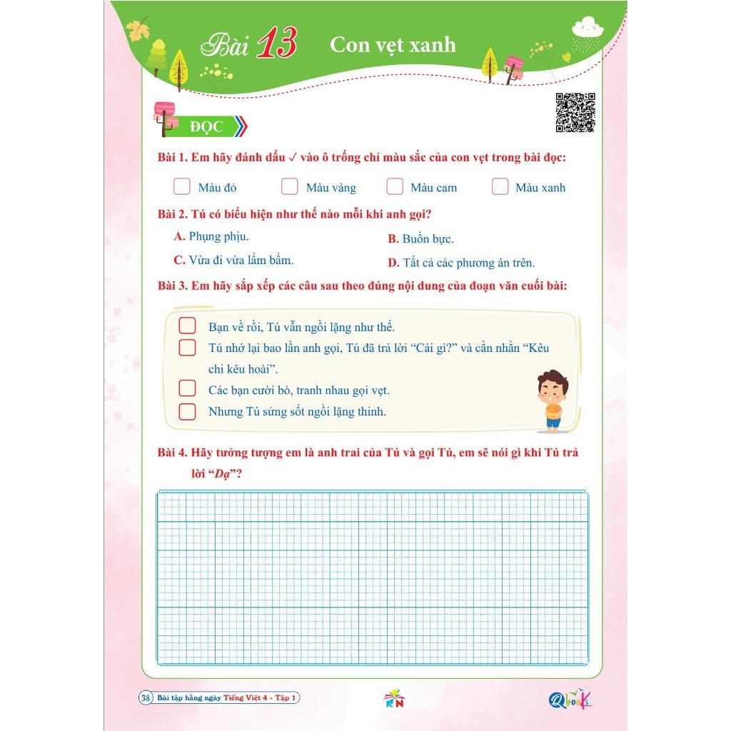 Bài Tập Hằng Ngày Tiếng Việt 4 - Tập 1 - Kết Nối Tri Thức Với Cuộc Sống
