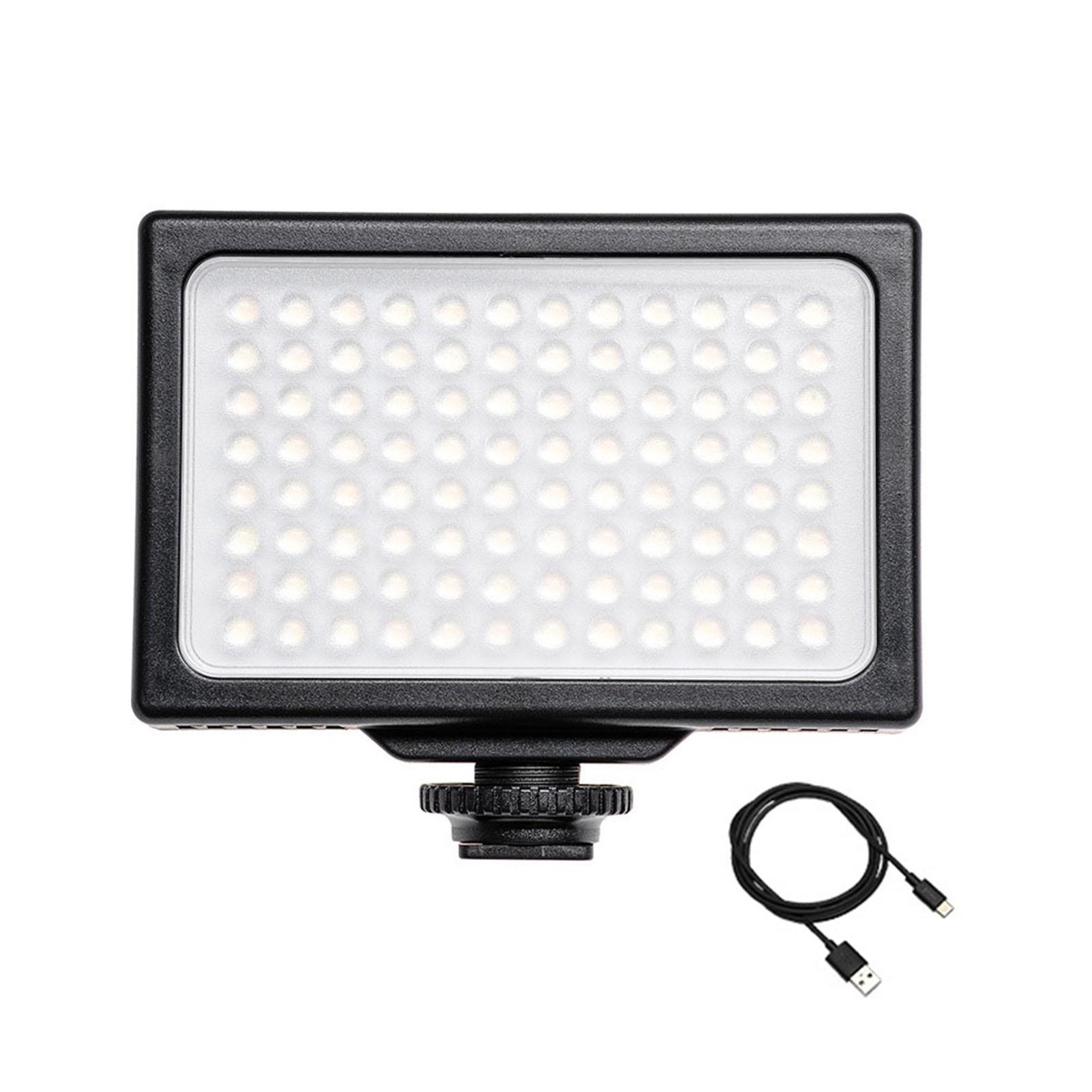 LED Video Light 3200K-5600K Dimmable LED Panel Portable Photography Fill Light with Hot Shoe Adapter and 1/4 Inch Screw