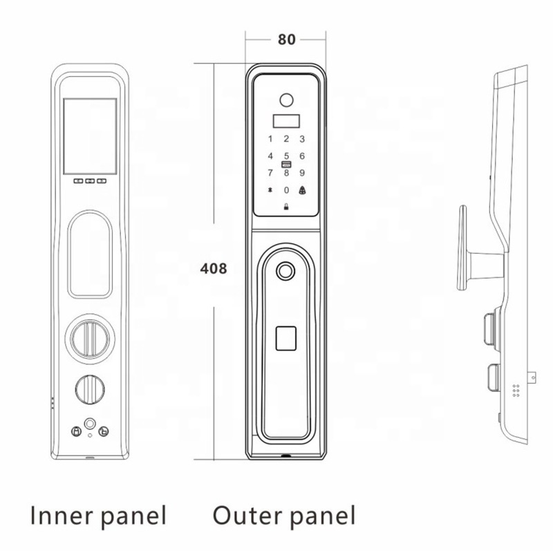 Khóa Cửa Thông Minh Face ID Có Màn Hình Wifi Điều Khiển Qua Ứng Dụng Smart Life  SHP-DL7Lv2