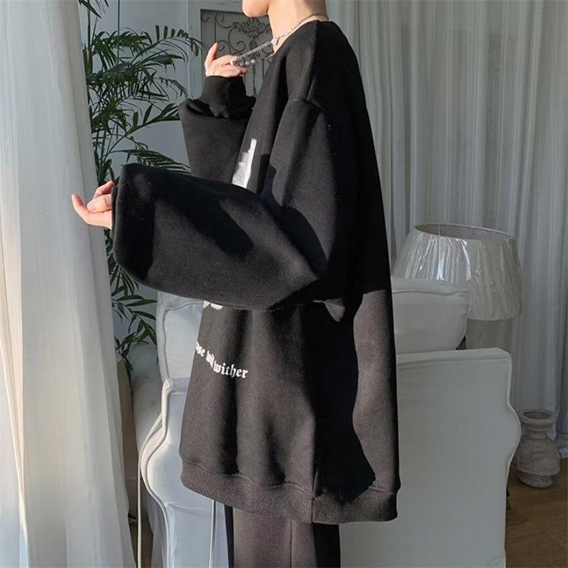 Áo Hoodie Dài Tay Form Rộng In Họa Tiết Thời Trang Dành Cho Nam / Nữ size M-3XL