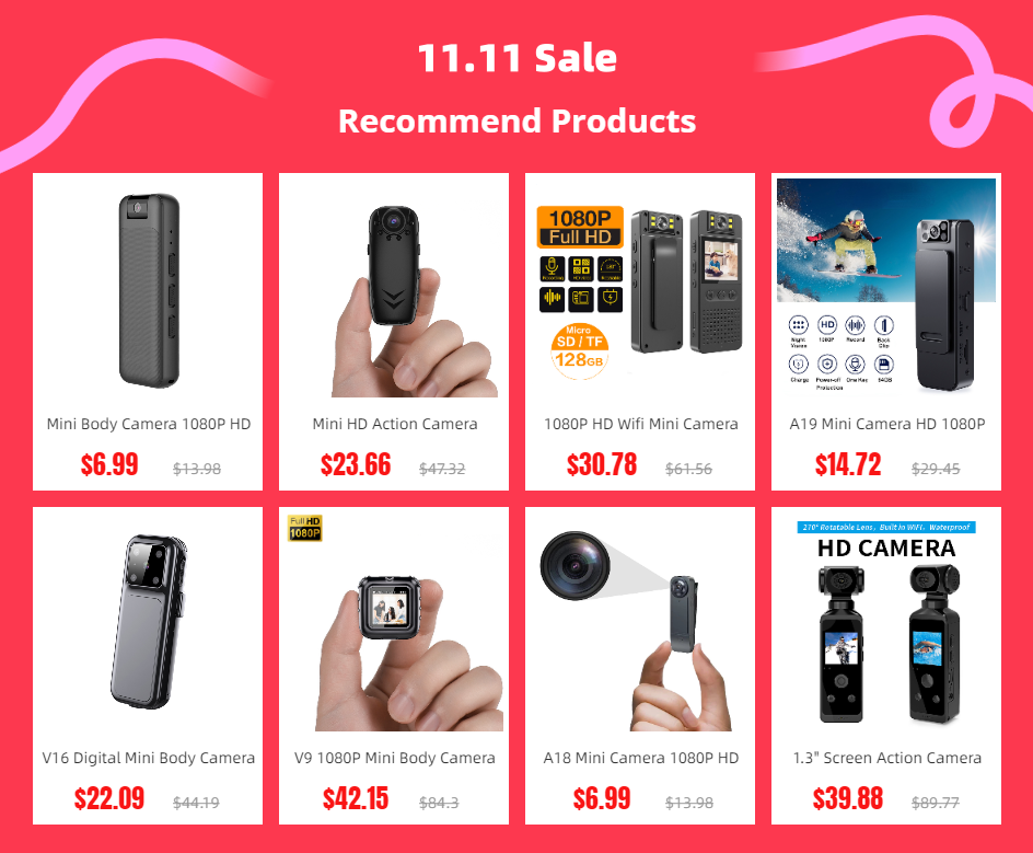 Máy ảnh mini WiFi 1080p HD có màn hình 180 ° xoay máy quay nhỏ Máy ảnh di động Máy ảnh ngoài trời Bike Sport DV Action Cam