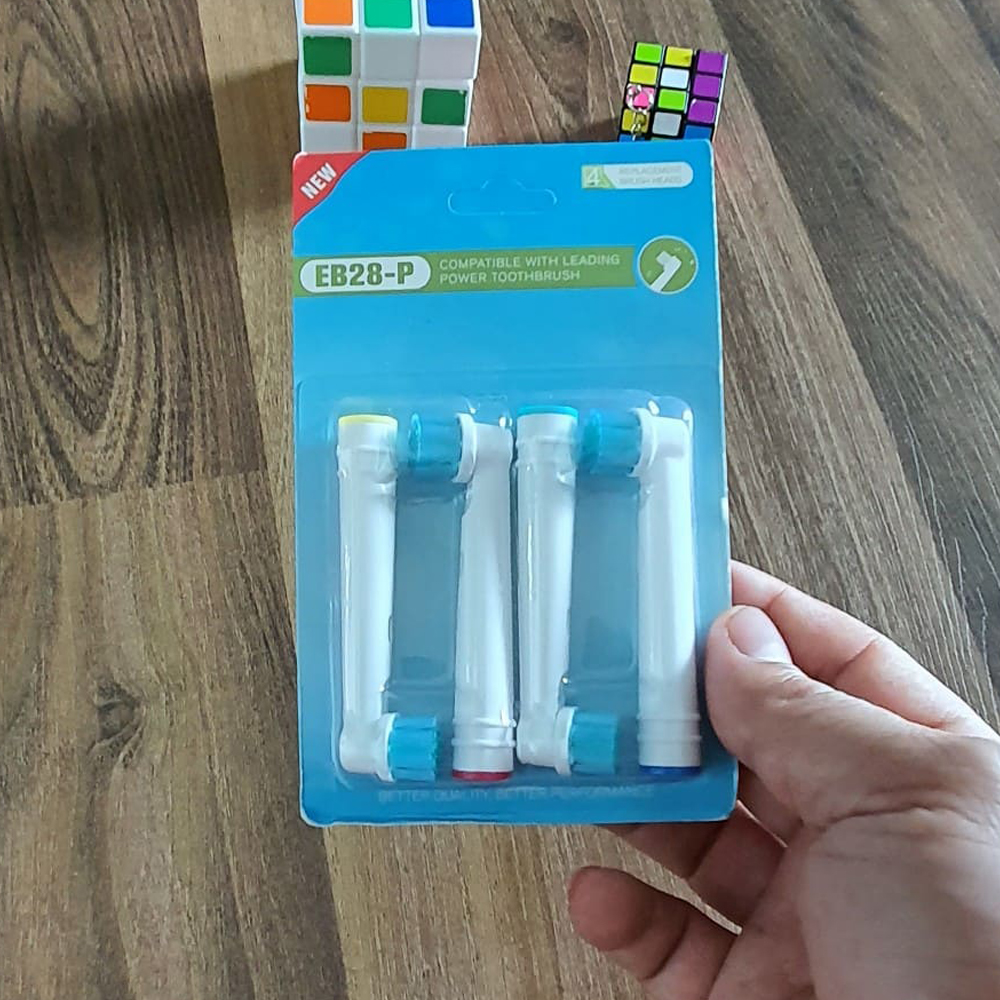 Set Đầy Đủ Nhiều Mã Bộ 4 Đầu Bàn Chải Đánh Răng Điện Máy Oral B Braun Chăm Sóc Răng Miệng Toàn Diện Mihoco Oralb Eb - Eb28 - P Sensitive