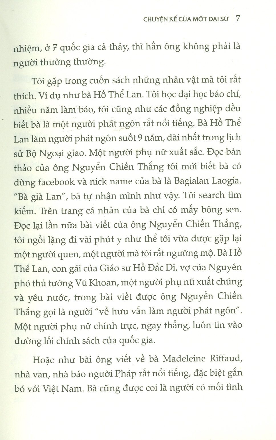 CHUYỆN KỂ CỦA MỘT ĐẠI SỨ – Nguyễn Chiến Thắng – Liên Việt – Nxb Hội Nhà Văn