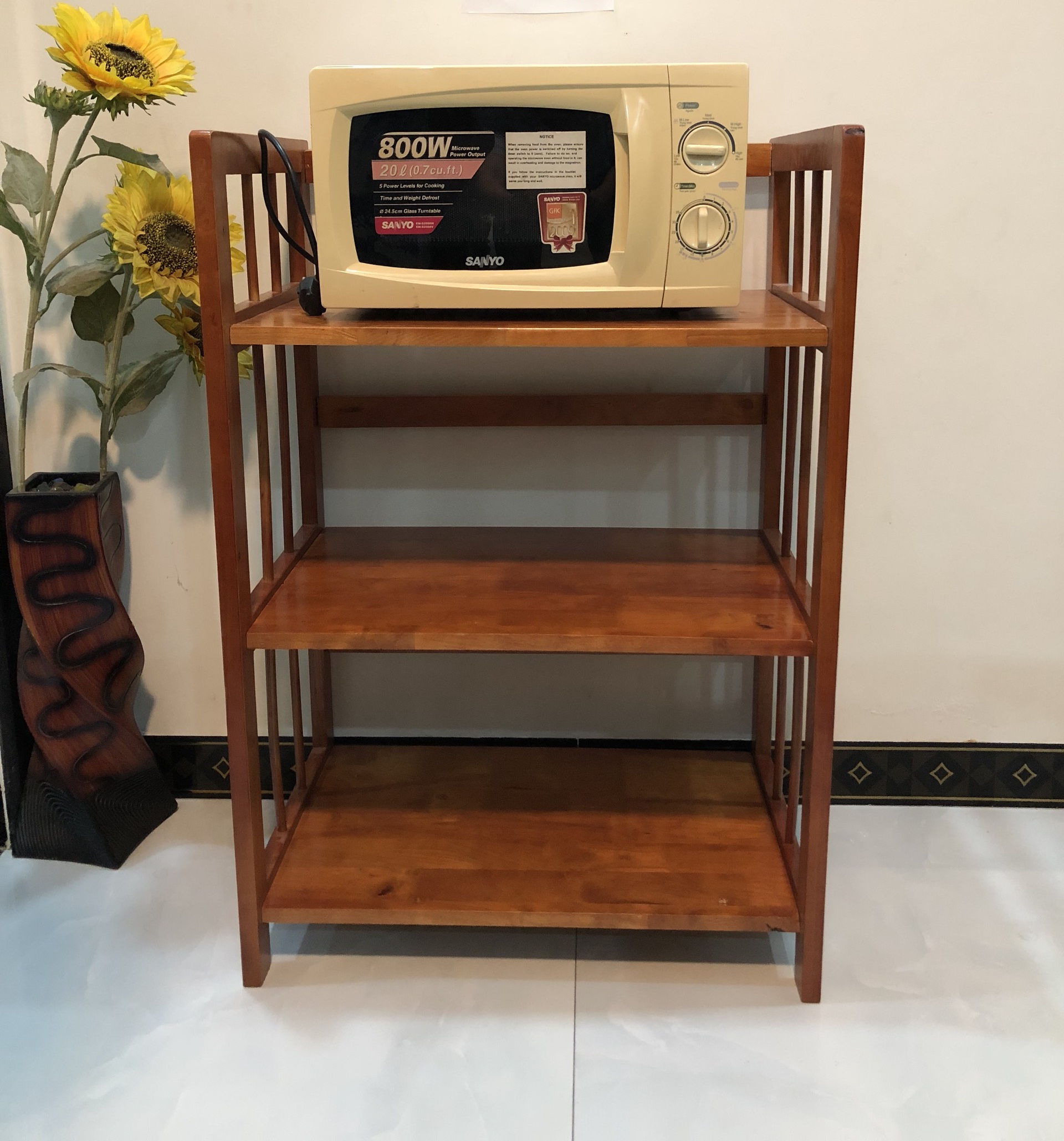 Kệ lò viba, kệ lò vi sóng,kệ để đồ nhà bếp gỗ tự nhiên VIMOS