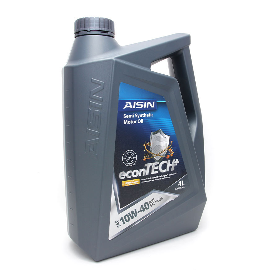 Dầu Nhớt Bán Tổng Hợp AISIN Econtech+ SP 10W40 4 Lít ESSNP1044P - Nhập Khẩu Chính Hãng